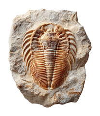 Fossil discovery trilobite specimen natural history museum science isolated on transparent background