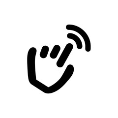Obraz premium Hand click icon in black on white background