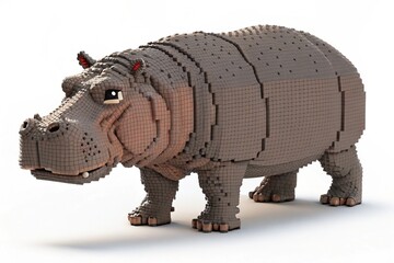 High-Quality 3d Pixel Art hippo: Trendy, Versatile & Top-Selling Designs	
