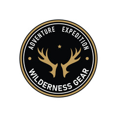 Wilderness Gear Adventure Expedition Vector Emblem