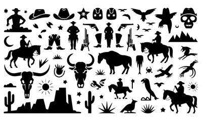 set of animals silhouettes