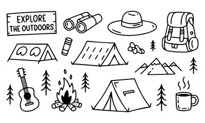 travel icons set