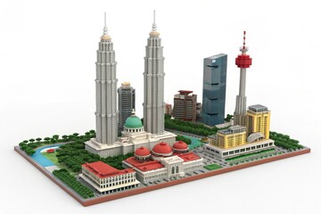 High-Quality 3d Pixel Art Malaysia capital building: Trendy, Versatile & Top-Selling Designs	