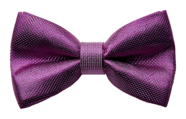 Elegant purple bow tie displayed on fashion accessory isolated on transparent background