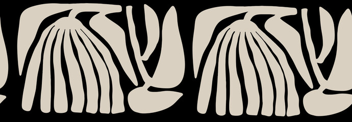 Abstract floral border