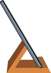 Wooden stool illustration with smooth texture ready to be used for interior decoration purposes