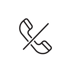 Vector art of phone icon with a slash through it