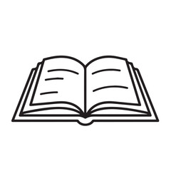 Vector art of open book outline icon