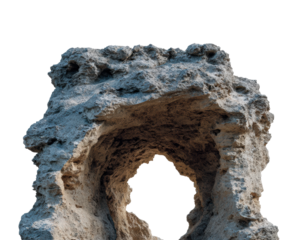 Rock formation arch coastal area natural structure environment unique geological concept isolated on transparent background