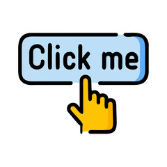 Click Me Button SVG Icon for Games