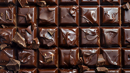close up of chocolate bars texture background. Chocolate bars background. Chocolate bars pattern