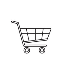 Vector art of shopping cart icon on transparent background