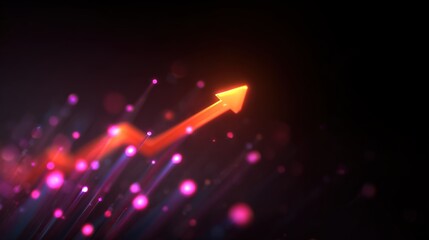 Growth Trajectory: A dynamic visual of an upward-trending arrow, illuminated with a radiant glow. This represents growth.