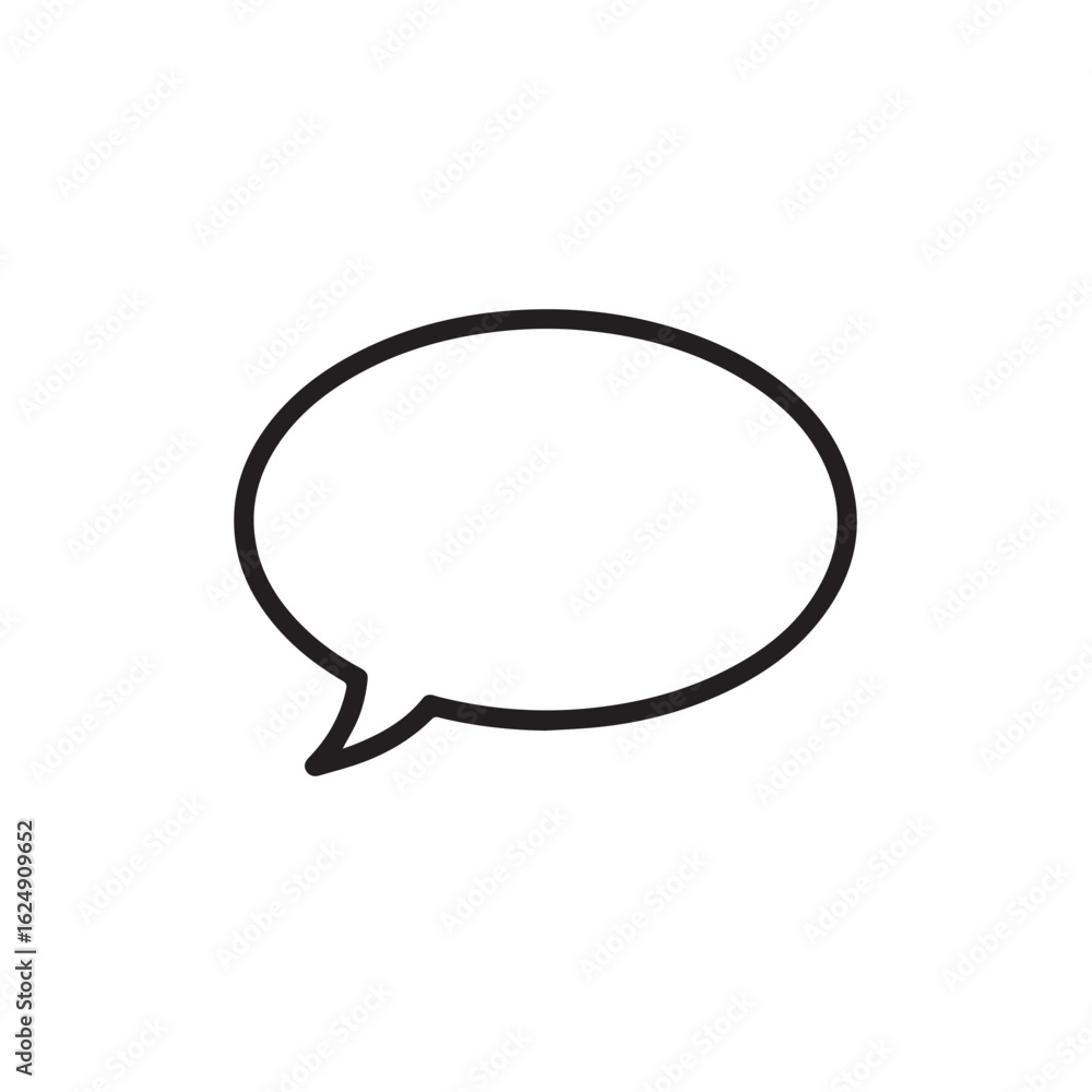 Poster vector art of empty speech bubble icon for communication and dialogue
