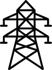 electricity tower line art 