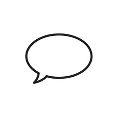 Vector art of empty speech bubble icon for communication and dialogue