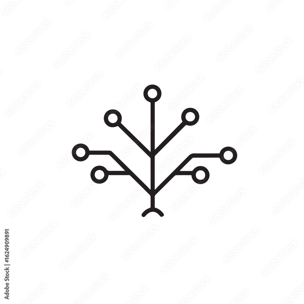Poster vector art of abstract network connection symbol