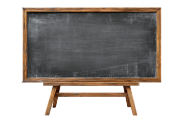 Classroom chalkboard display educational setting studio environment. Isolated on transparent background, png.