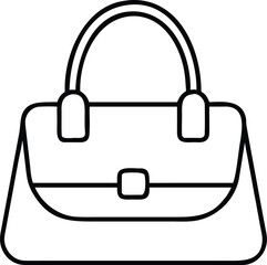 female handbag line art
