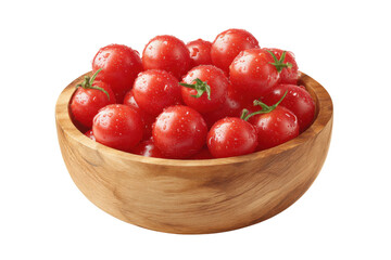 Fresh cherry tomatoes kitchen food photography home close-up. Isolated on transparent background, png.