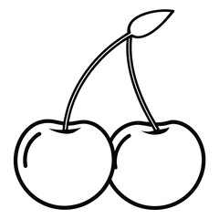 vector illustration of cherry
