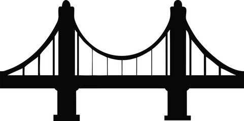 golden gate bridge black silhouette