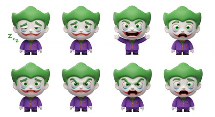 Cartoon character expressions collection