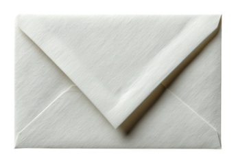 Sending a personal letter home office envelope minimalist design top angle communication isolated on transparent background