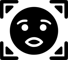 Fototapeta premium face viewfinder glyph flat vector icon