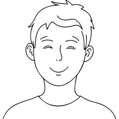 Young man smiling with a cheerful expression for World Mental Health Day  