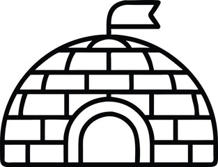 igloo line art