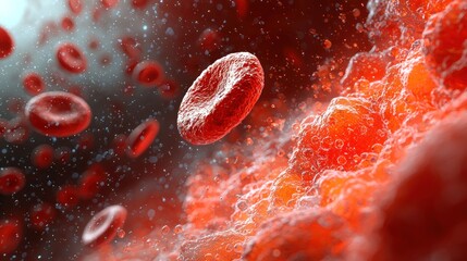 Microscopic View of Blood Cell Flow