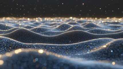 Abstract Glittering Landscape: A Digital Masterpiece of Serene Beauty