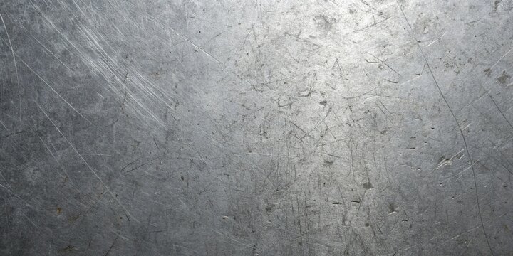 Close up of a scratched metal surface with a gray color, perfect for adding a touch of industrial style to any design project or background