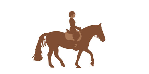  vector illustration of a rider