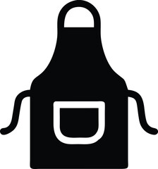 kitchen apron icon silhouette