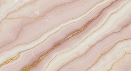 Elegant pink and gold marble texture with flowing veins