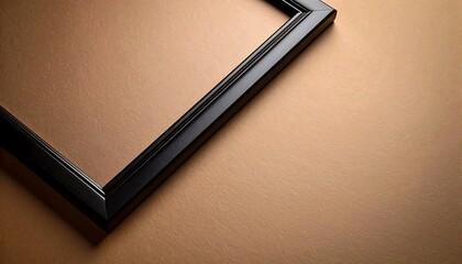 Black Picture Frame on Tan Background