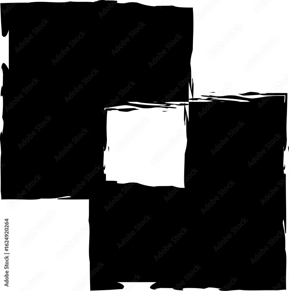 Poster grunge style set of square shapes. design element