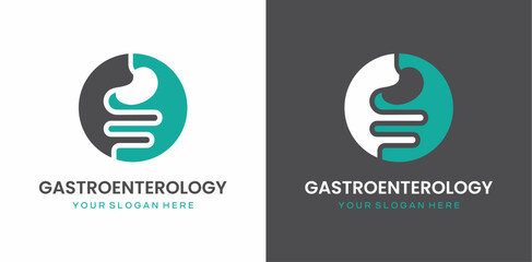 gastroenterology vector logo stomach human organ medical clinic