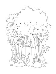 Tylochepele Connect the Dots Activity Page for Kids – Fun Dot to Dot Dinosaur Puzzle