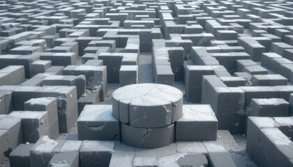 Fototapeta premium 3D render of a labyrinth