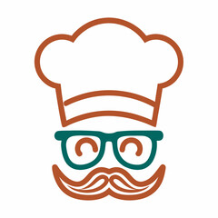 Minimal Culinary Logo Chef Icon Vector Illustration.