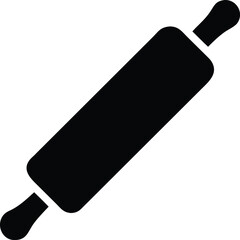 rolling pin with wooden handle silhouette 