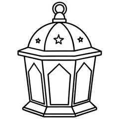 Starry Dome Lantern Line Art