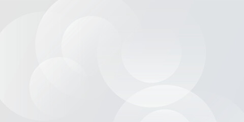 minimalist banner white abstract background. Modern circular Overlaping. vector illustration
