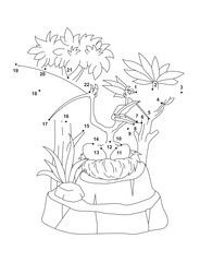 Pterodactyl Connect the Dots Activity Page for Kids – Fun Dot to Dot Dinosaur Puzzle