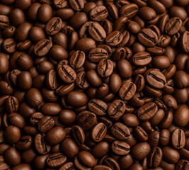 Naklejka premium coffee beans background