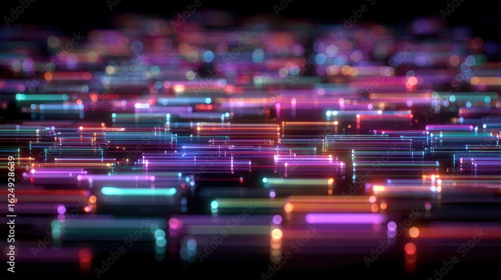 Poster abstract network grid with files and folders, futuristic software interface, digital document manage