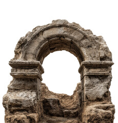 Obraz premium Ancient architectural ruin historical site heritage isolated on transparent background